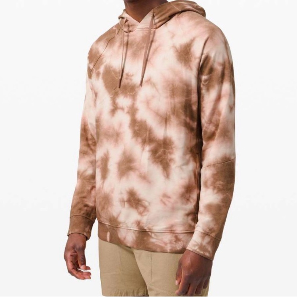 lululemon athletica Brown and Cream Tie-Dye Hoodie